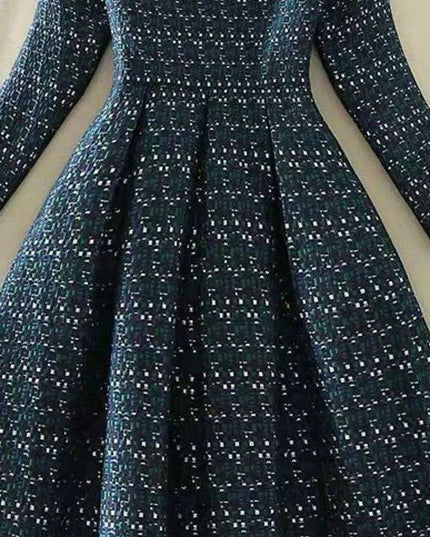 Sophisticated Slim Fit Tweed-Style Office Dress