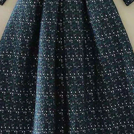 Sophisticated Slim Fit Tweed-Style Office Dress