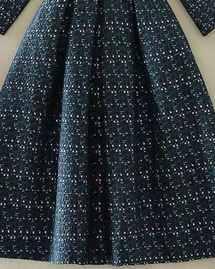 Sophisticated Slim Fit Tweed-Style Office Dress