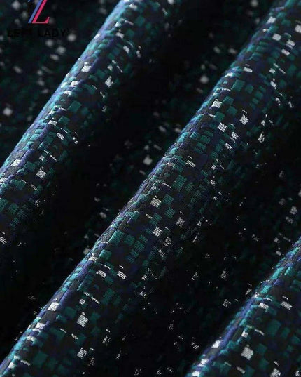 Sophisticated Slim Fit Tweed-Style Office Dress