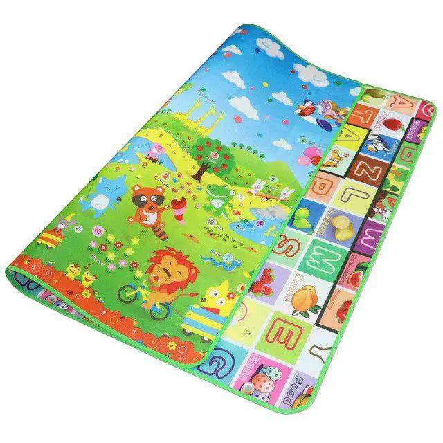 Interactive Child Development Playmat with Dual-Sided Functionality