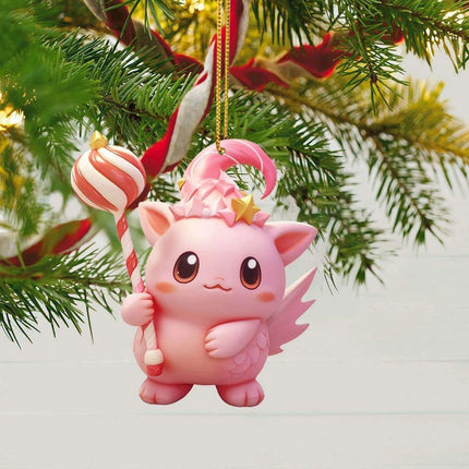Whimsical Pink Dragon Acrylic Holiday Ornament for Joyful Celebrations