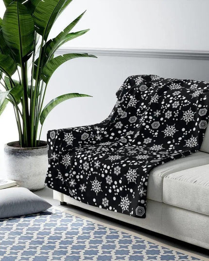 Cozy Festive Sherpa Fleece Throw Blanket - Holiday Warmth & Comfort