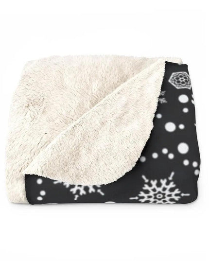 Cozy Festive Sherpa Fleece Throw Blanket - Holiday Warmth & Comfort