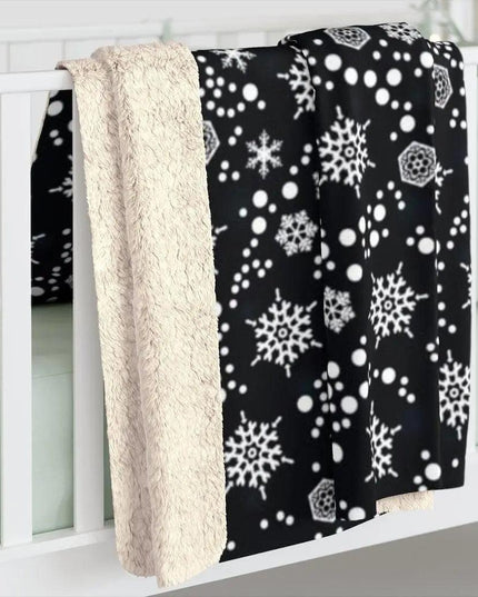 Cozy Festive Sherpa Fleece Throw Blanket - Holiday Warmth & Comfort