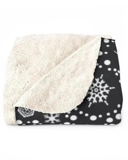 Cozy Festive Sherpa Fleece Throw Blanket - Holiday Warmth & Comfort