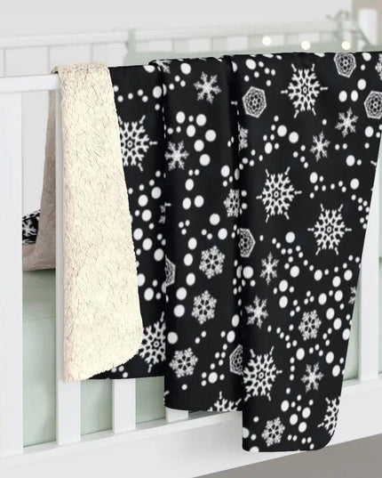 Cozy Festive Sherpa Fleece Throw Blanket - Holiday Warmth & Comfort