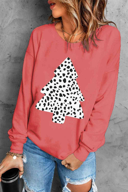 Festive Holiday Print Knit Pullover