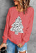 Cozy Christmas Tree Print Sweater