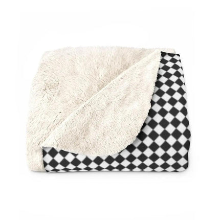 Cozy Checkered Christmas Sherpa Fleece Blanket