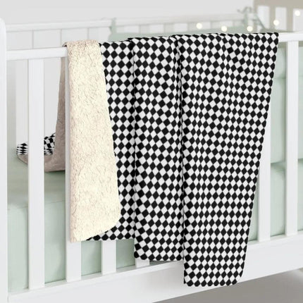 Cozy Checkered Christmas Sherpa Fleece Blanket
