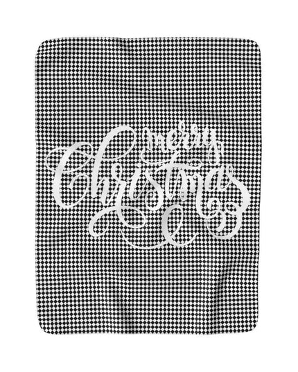 Festive Checkered Sherpa Fleece Blanket for Warm Holiday Moments
