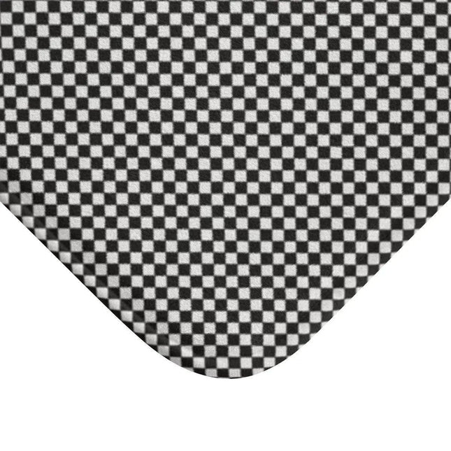 Elegant Checkered Memory Foam Bath Mat - Transform Your Bathroom Aesthetics