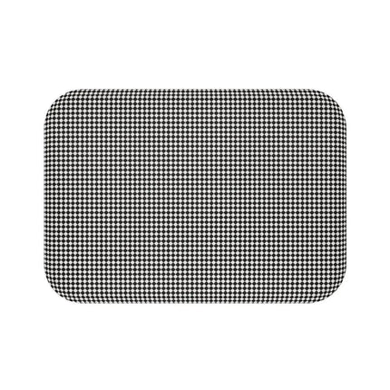 Elegant Checkered Memory Foam Bath Mat - Transform Your Bathroom Aesthetics