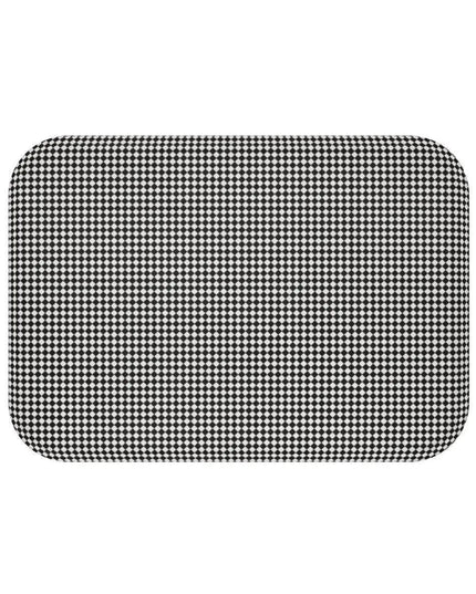 Elegant Checkered Memory Foam Bath Mat - Transform Your Bathroom Aesthetics