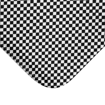 Elegant Checkered Memory Foam Microfiber Bath Mat