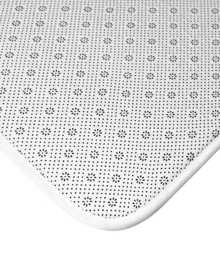 Elegant Checkered Memory Foam Microfiber Bath Mat