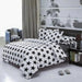 Classical Geometric Monochrome Teens Bedding Set with Inspirational Quotes Poster