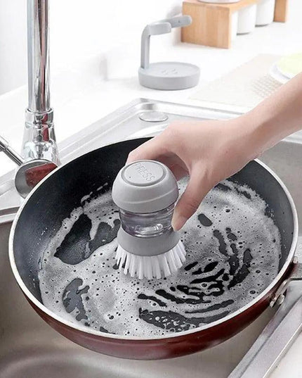 Revolutionary 2-in-1 Soap Dispensing Brush for Effortless Dishwashing