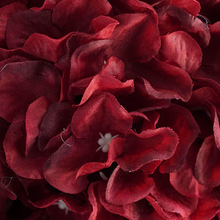 AliKopy 4 Pack 7" Burgundy Silk Hydrangea Kissing Flower Balls - Durab