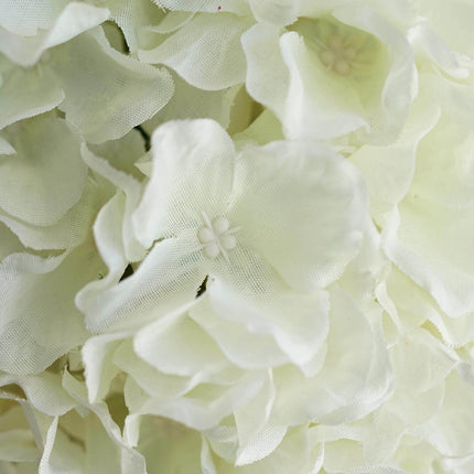 AliKopy 4 Pack 7" Cream Silk Hydrangea Kissing Flower Balls - Realisti