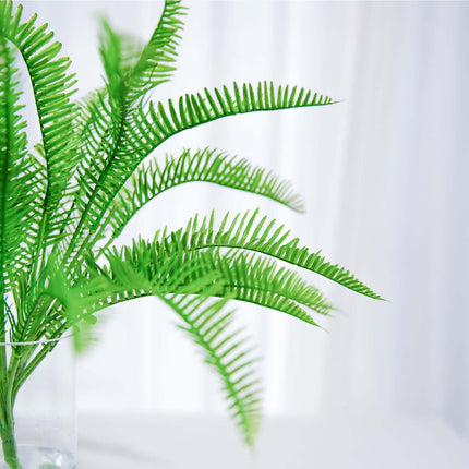 AliKopy 2 Stems Artificial Cycas Fern Leaves, Lush Indoor Faux Plants