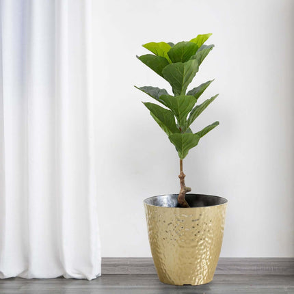AliKopy 2 Pack 3ft Artificial Fiddle Leaf Fig Trees - Potted, Realisti