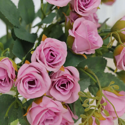 AliKopy 2 Pack 12" Lavender Lilac Faux Rose Bouquets - Realistic Desig