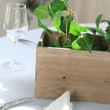 AliKopy Natural Wood Planter Box 24"x6" with Removable Liner