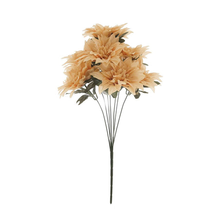 AliKopy 20" Champagne Silk Dahlia Flower Spray - Set of 2, Realistic L