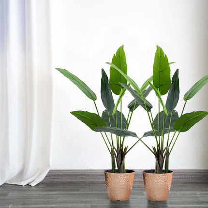 AliKopy 2 Pack 3ft Faux Potted Bird of Paradise Plant - Realistic & Li