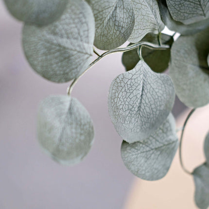 AliKopy 4 Pack 25" Frosted Green Eucalyptus Leaf Branches - Realistic