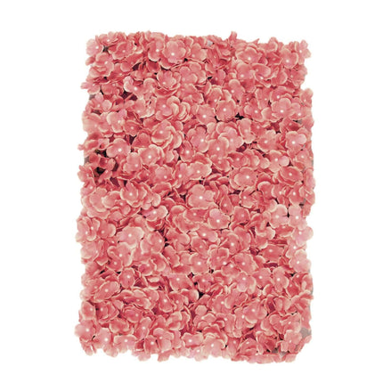 AliKopy 11 Sq Ft Dusty Rose UV Protected Hydrangea Wall Mat - 4 Panels
