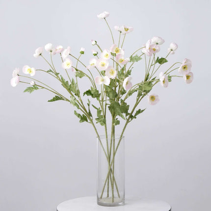 AliKopy 33" Blush Artificial Silk Poppy Bouquet - 2 Stems, Realistic L