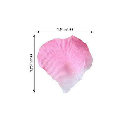 AliKopy 500-Pack Silk Rose Petals - White Pink Round Design, Table Dec