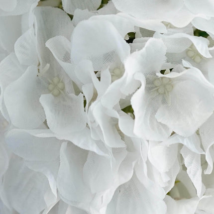 AliKopy 4 Pack 7" White Silk Hydrangea Kissing Flower Balls - Durable