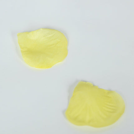 AliKopy 500-Pack Yellow Silk Rose Petals - Round Design, Table Decor