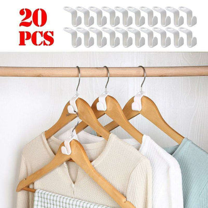 Space-Efficient Plastic Hanger Hooks for Neat and Organized Closets