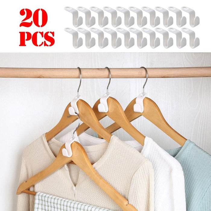 Plastic Closet Stack Hanger Hooks Set for Efficient Wardrobe Organization