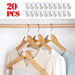 10/20-Piece Plastic Wardrobe Organizer Hooks for Neat Closet Storage