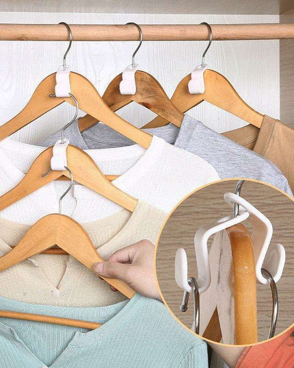 Space-Efficient Plastic Hanger Hooks for Neat and Organized Closets