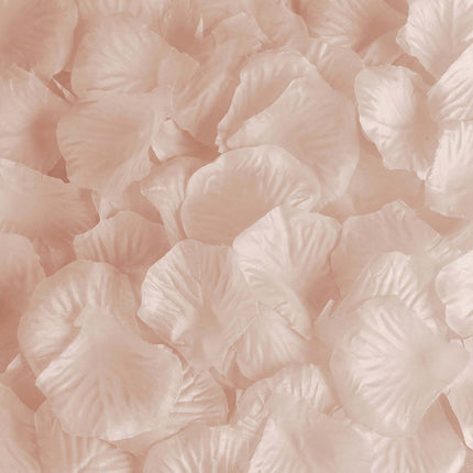 AliKopy 500-Pack Peach Silk Rose Petals - Elegant Round Design, Table