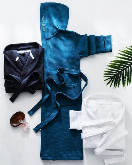 Summer Comfort Hooded Cotton Bathrobe for Men