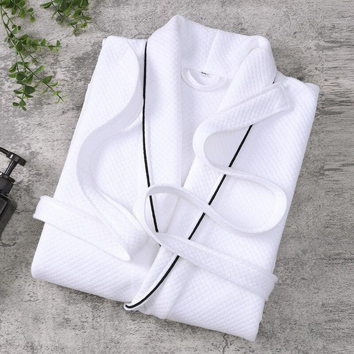 Summer Men's Hooded Cotton Bathrobe for Ultimate Comfort