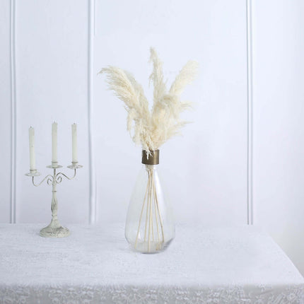 AliKopy 6 Stems Dried Pampas Grass - Off White, 32" for Boho Decor