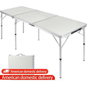 Lightweight 6ft Adjustable Aluminum Folding Table for Outdoor and Indoor Use