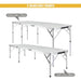 Lightweight 6ft Adjustable Aluminum Folding Table for Outdoor and Indoor Use