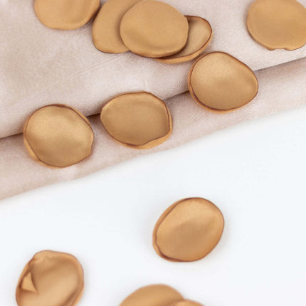 AliKopy 400-Pack Gold Matte Silk Rose Petals - Life-Like Round Confett