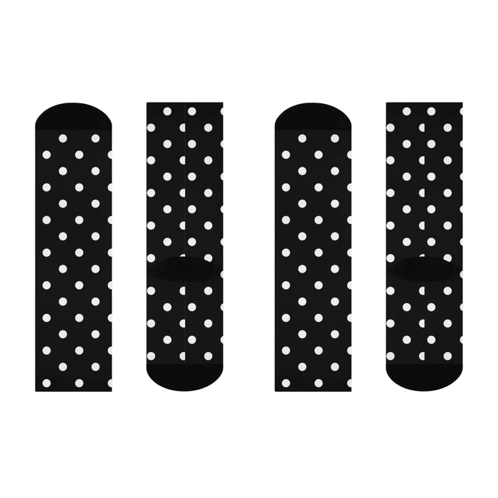 Polkadot Bliss Unisex Crew Socks: Stylish Design for Comfort and Style