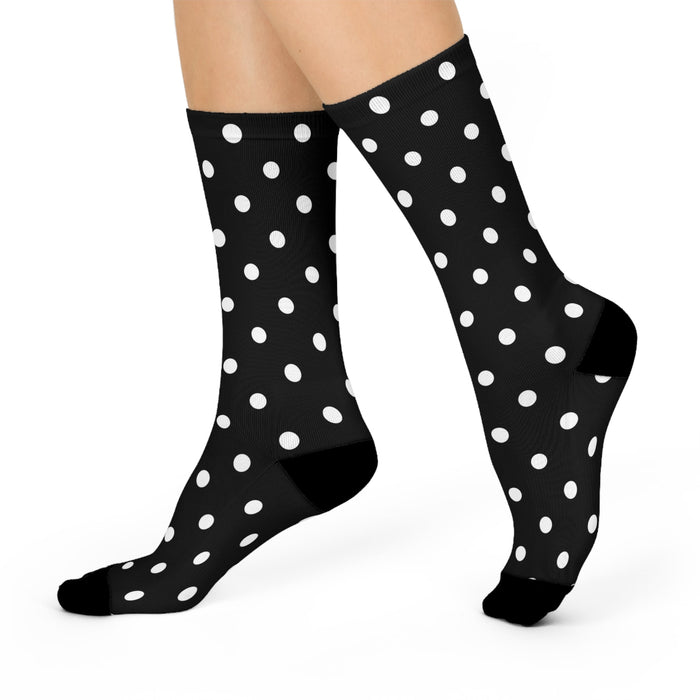Cozy Polkadot Patterned Unisex Crew Socks for Comfortable All-Day Wear